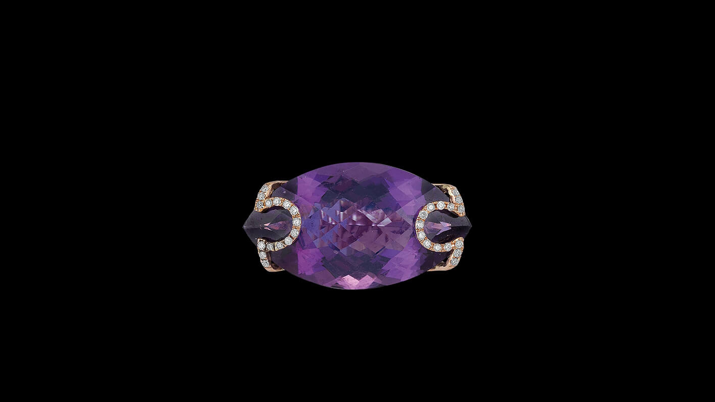 Amethyst mit Brillanten
