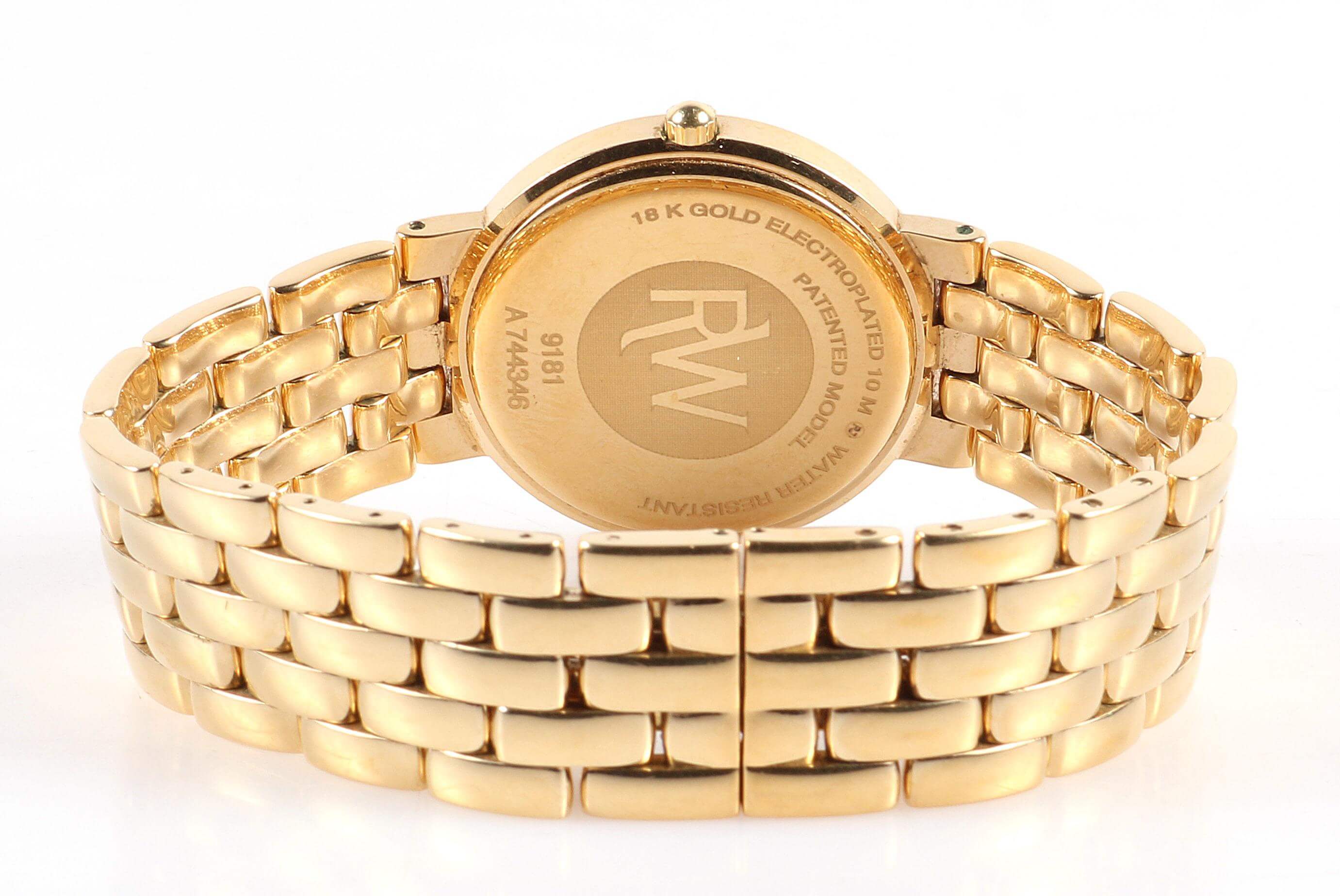 Vergoldete Armbanduhr in Goldfarben