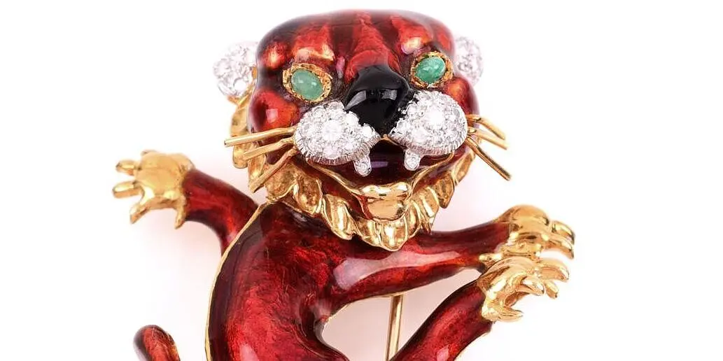 Kutchinsky Brosche Löwe