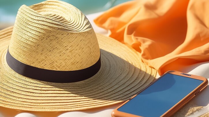 Technik Schutz am Strand in der Hitzewelle