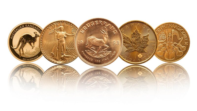 gold bullion coins one ounce of fine gold Von Matt Light
