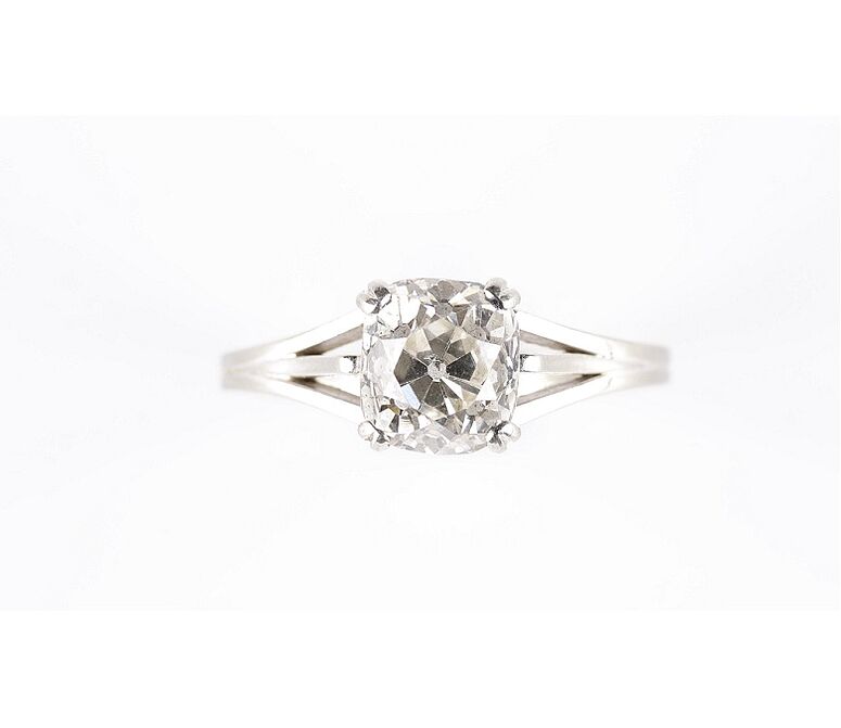 Verlobungsring Altschliff-Diamantsolitär