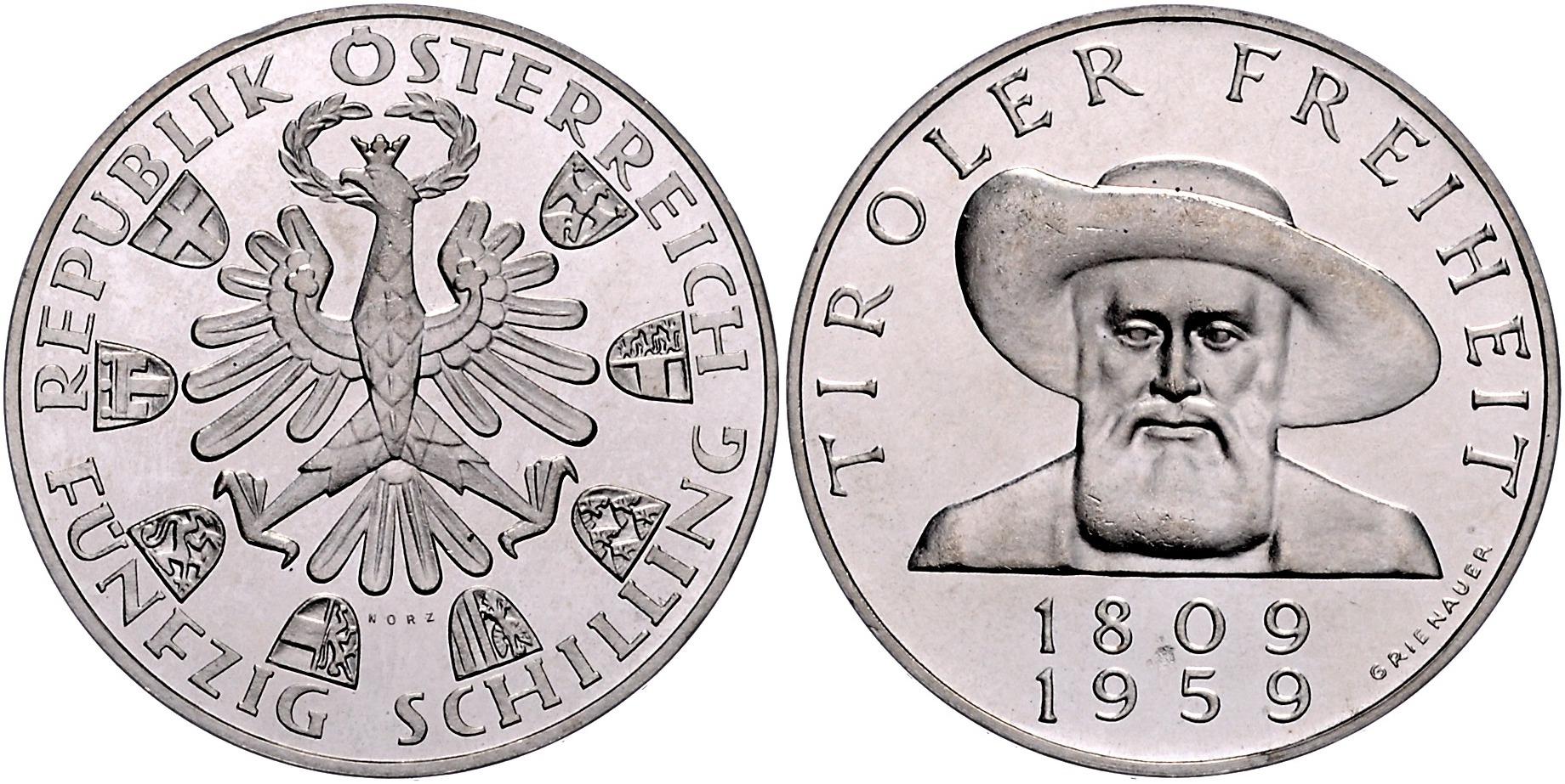 Silberpreis von Tiroler Freiheit, 1959, PP