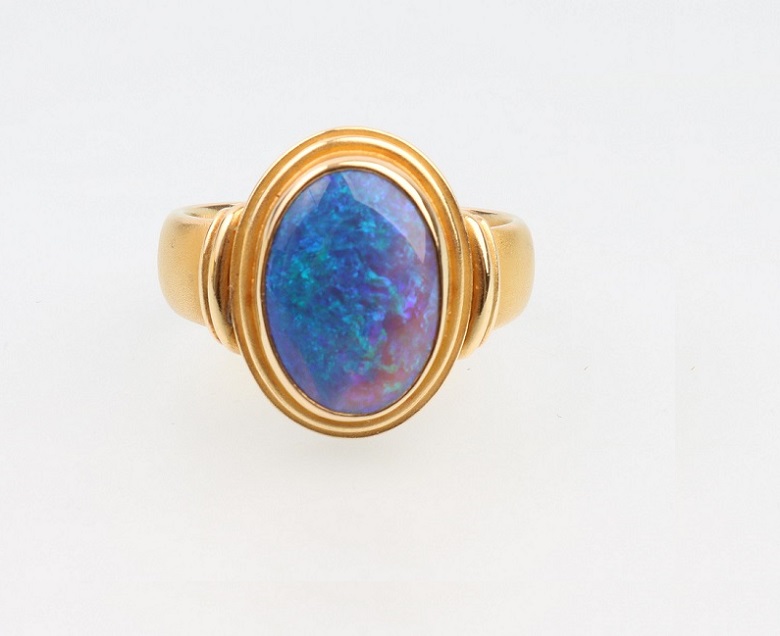 blauer Opal-Ring