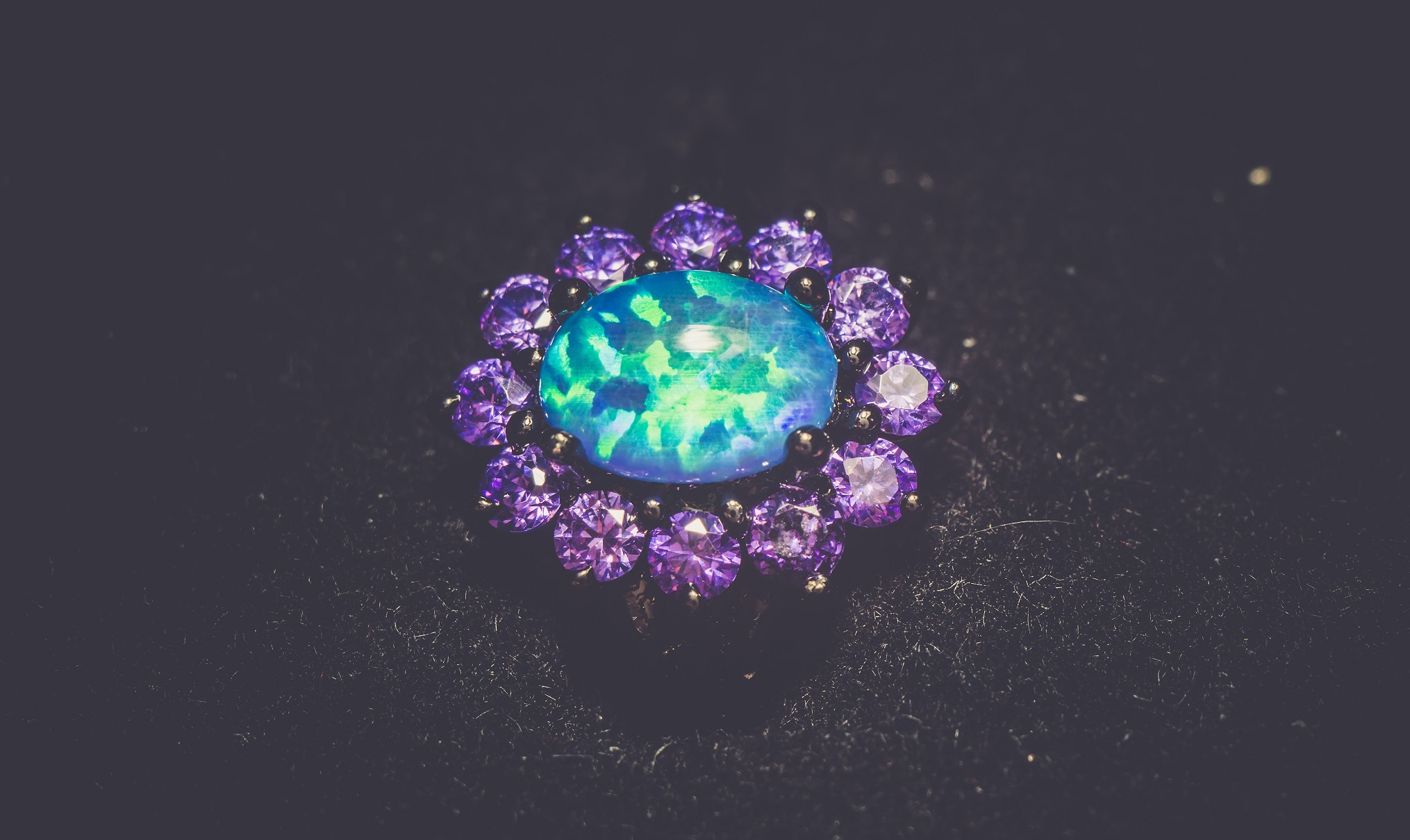 Blauer Opal-Ring