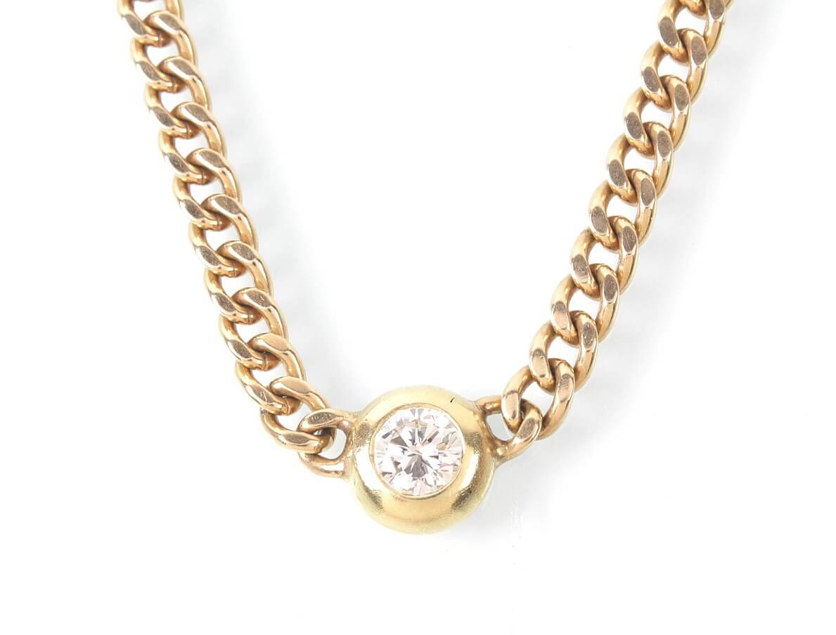 Brillant-Solitär-Halskette