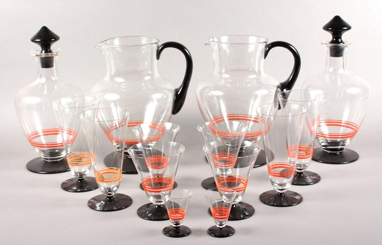 Gläsergarnitur um 1930/40